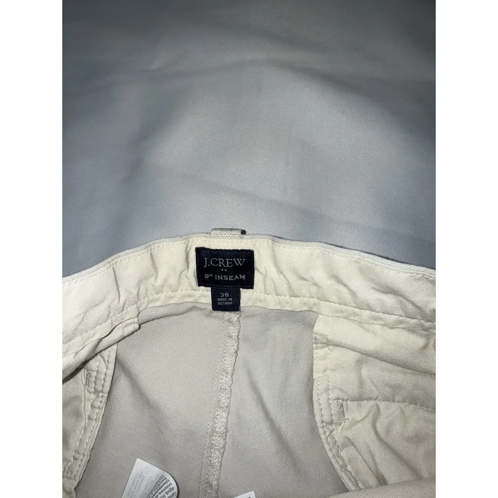 J.CREW Factory Shorts Mens 36 Tan Flat Front Chino Cotton 9